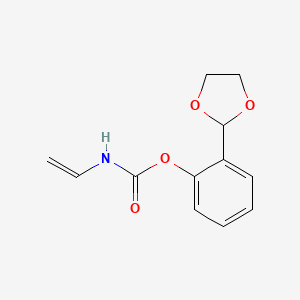 molecular formula C12H13NO4 B14398282 2-(1,3-Dioxolan-2-yl)phenyl ethenylcarbamate CAS No. 88310-42-3