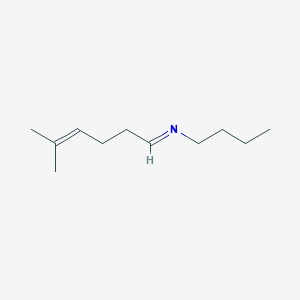 molecular formula C11H21N B14398288 (1E)-N-Butyl-5-methylhex-4-en-1-imine CAS No. 88015-34-3