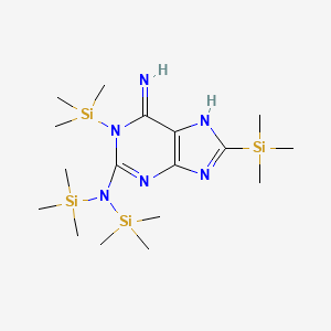 molecular formula C17H38N6Si4 B14398289 N~2~,N~2~,1,8-Tetrakis(trimethylsilyl)-1H-purine-2,6-diamine CAS No. 89746-14-5