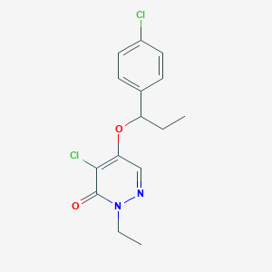 4-Chloro-5-(1-(4-chlorophenyl)propoxy)-2-ethylpyridazin-3(2H)-one