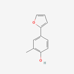 molecular formula C11H10O2 B1439836 4-(Furan-2-YL)-2-methylphenol CAS No. 1255638-84-6