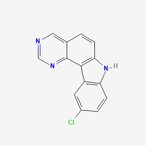 molecular formula C14H8ClN3 B14398364 10-Chloro-7H-pyrimido[5,4-c]carbazole CAS No. 88368-31-4