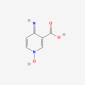 molecular formula C6H6N2O3 B14398365 1-Hydroxy-4-imino-1,4-dihydropyridine-3-carboxylic acid CAS No. 89640-78-8