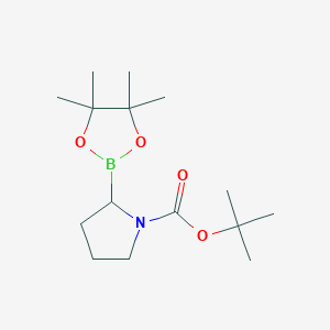 molecular formula C15H28BNO4 B1439837 叔丁基(2S)-2-(4,4,5,5-四甲基-1,3,2-二氧杂硼烷-2-基)吡咯烷-1-甲酸酯 CAS No. 2071192-55-5