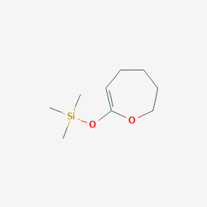 molecular formula C9H18O2Si B14398376 Silane, trimethyl[(4,5,6,7-tetrahydro-2-oxepinyl)oxy]- CAS No. 87532-05-6