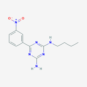 N~2~-Butyl-6-(3-nitrophenyl)-1,3,5-triazine-2,4-diamine