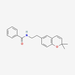 molecular formula C20H21NO2 B14398431 N-[2-(2,2-Dimethyl-2H-1-benzopyran-6-yl)ethyl]benzamide CAS No. 89764-18-1