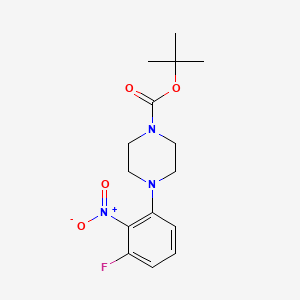 molecular formula C15H20FN3O4 B1439844 tert-Butyl 4-(3-fluoro-2-nitrophenyl)piperazine-1-carboxylate CAS No. 915135-20-5