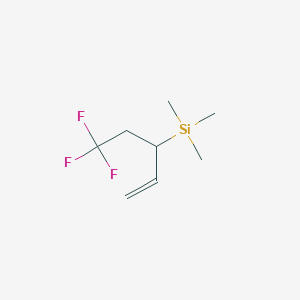 molecular formula C8H15F3Si B14398444 Trimethyl(5,5,5-trifluoropent-1-en-3-yl)silane CAS No. 89965-91-3