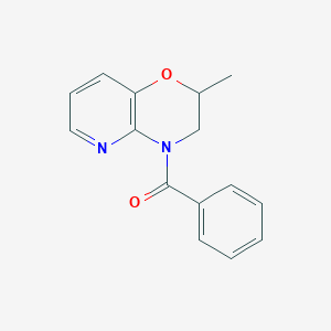 molecular formula C15H14N2O2 B14398445 (2-Methyl-2,3-dihydro-4H-pyrido[3,2-b][1,4]oxazin-4-yl)(phenyl)methanone CAS No. 89970-17-2