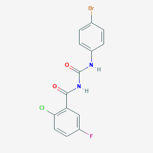 molecular formula C14H9BrClFN2O2 B14398450 N-[(4-Bromophenyl)carbamoyl]-2-chloro-5-fluorobenzamide CAS No. 88486-85-5