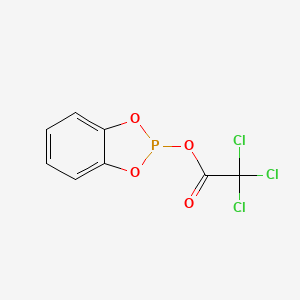 molecular formula C8H4Cl3O4P B14398457 2-[(Trichloroacetyl)oxy]-2H-1,3,2-benzodioxaphosphole CAS No. 88399-67-1