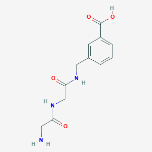 molecular formula C12H15N3O4 B14398468 Glycyl-N-[(3-carboxyphenyl)methyl]glycinamide CAS No. 89760-84-9