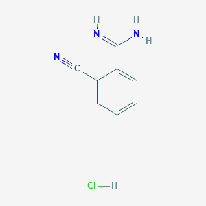 molecular formula C8H8ClN3 B1439847 2-氰基苯甲 amidine 盐酸盐 CAS No. 426828-36-6