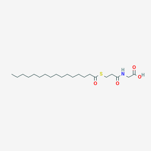 molecular formula C21H39NO4S B14398491 N-[3-(Hexadecanoylsulfanyl)propanoyl]glycine CAS No. 88331-25-3