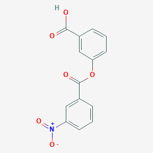 molecular formula C14H9NO6 B14398493 3-[(3-Nitrobenzoyl)oxy]benzoic acid CAS No. 89882-92-8