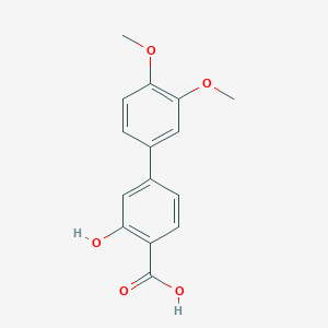 molecular formula C15H14O5 B1439850 4-(3,4-Dimethoxyphenyl)-2-hydroxybenzoic acid CAS No. 1261925-74-9