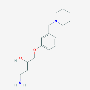 molecular formula C16H26N2O2 B14398502 4-Amino-1-{3-[(piperidin-1-yl)methyl]phenoxy}butan-2-ol CAS No. 86506-73-2