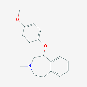 molecular formula C18H21NO2 B14398519 1-(4-Methoxyphenoxy)-3-methyl-2,3,4,5-tetrahydro-1H-3-benzazepine CAS No. 89739-62-8