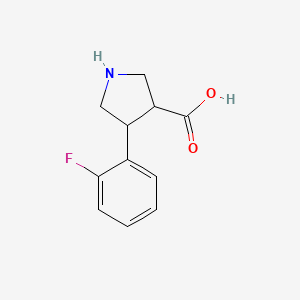 molecular formula C11H12FNO2 B1439852 4-(2-Fluorophenyl)pyrrolidine-3-carboxylic acid CAS No. 1047654-46-5