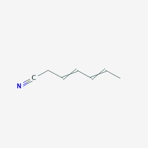 molecular formula C7H9N B14398534 Hepta-3,5-dienenitrile CAS No. 89645-18-1