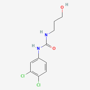 molecular formula C10H12Cl2N2O2 B14398566 Urea, N-(3,4-dichlorophenyl)-N'-(3-hydroxypropyl)- CAS No. 87919-21-9