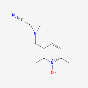 1-[(2,6-Dimethyl-1-oxo-1lambda~5~-pyridin-3-yl)methyl]aziridine-2-carbonitrile