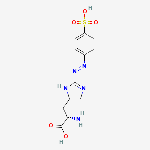 3-{2-[2-(4-Sulfophenyl)hydrazinylidene]-2H-imidazol-4-yl}-L-alanine