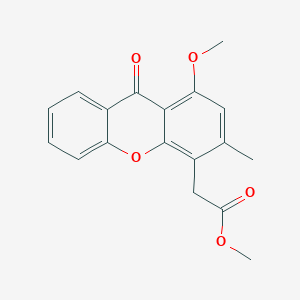 molecular formula C18H16O5 B14398651 Methyl (1-methoxy-3-methyl-9-oxo-9H-xanthen-4-yl)acetate CAS No. 88521-89-5