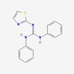 molecular formula C16H14N4S B14398674 N,N'-Diphenyl-N''-1,3-thiazol-2-ylguanidine CAS No. 88012-24-2