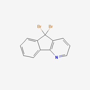 molecular formula C12H7Br2N B14398680 5,5-Dibromo-5H-indeno[1,2-B]pyridine CAS No. 89971-93-7