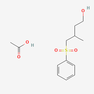 Acetic acid;4-(benzenesulfonyl)-3-methylbutan-1-ol