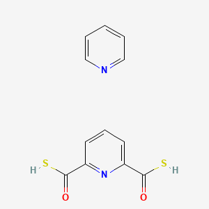 molecular formula C12H10N2O2S2 B14398707 pyridine;pyridine-2,6-dicarbothioic S-acid CAS No. 89862-49-7