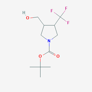 molecular formula C11H18F3NO3 B1439871 叔丁基 3-(羟甲基)-4-(三氟甲基)吡咯烷-1-甲酸酯 CAS No. 1260789-12-5