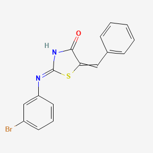 molecular formula C16H11BrN2OS B14398715 5-Benzylidene-2-(3-bromoanilino)-1,3-thiazol-4(5H)-one CAS No. 89373-90-0