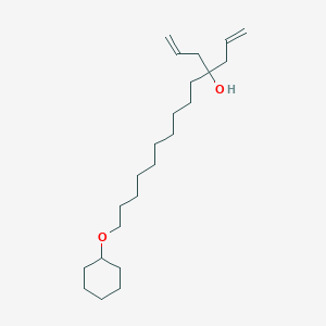 molecular formula C23H42O2 B14398725 14-(Cyclohexyloxy)-4-(prop-2-EN-1-YL)tetradec-1-EN-4-OL CAS No. 88444-15-9