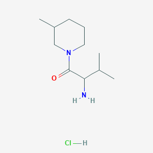 molecular formula C11H23ClN2O B1439874 盐酸 2-氨基-3-甲基-1-(3-甲基-1-哌啶基)-1-丁酮 CAS No. 1236254-84-4