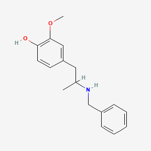 molecular formula C17H21NO2 B14398792 4-[2-(Benzylamino)propyl]-2-methoxyphenol CAS No. 87182-34-1