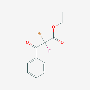 molecular formula C11H10BrFO3 B143988 Ethyl 2-bromo-2-fluoro-3-oxo-3-phenylpropanoate CAS No. 139101-23-8