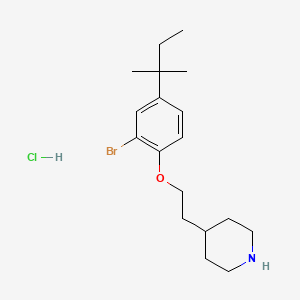 molecular formula C18H29BrClNO B1439880 4-{2-[2-溴-4-(叔戊基)苯氧基]-乙基}哌啶盐酸盐 CAS No. 1219979-60-8