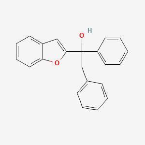 molecular formula C22H18O2 B14398841 2-Benzofuranmethanol, alpha-phenyl-alpha-(phenylmethyl)- CAS No. 89998-94-7