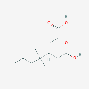 molecular formula C13H24O4 B14398846 3-(2,4-Dimethylpentan-2-yl)hexanedioic acid CAS No. 88438-11-3