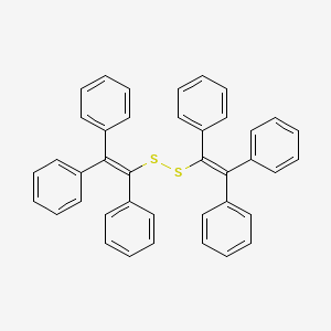 molecular formula C40H30S2 B14398852 1,1',1'',1''',1'''',1'''''-[Disulfanediyldi(ethene-2,1,1,2-tetrayl)]hexabenzene CAS No. 89703-83-3