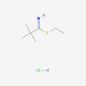 Ethyl 2,2-dimethylpropanimidothioate;hydrochloride