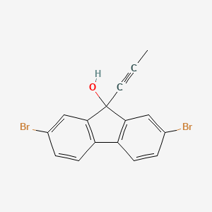 molecular formula C16H10Br2O B14398864 2,7-Dibromo-9-(prop-1-YN-1-YL)-9H-fluoren-9-OL CAS No. 88260-45-1