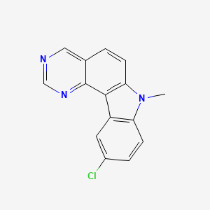 molecular formula C15H10ClN3 B14398868 10-Chloro-7-methyl-7H-pyrimido[5,4-c]carbazole CAS No. 88368-32-5