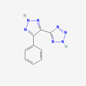 molecular formula C9H7N7 B14398875 5-(5-Phenyl-2H-1,2,3-triazol-4-yl)-2H-tetrazole CAS No. 89844-83-7