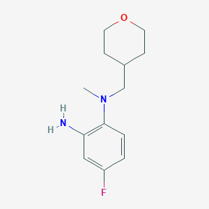 B1439889 4-Fluoro-N~1~-methyl-N~1~-(tetrahydro-2H-pyran-4-ylmethyl)-1,2-benzenediamine CAS No. 1219979-26-6