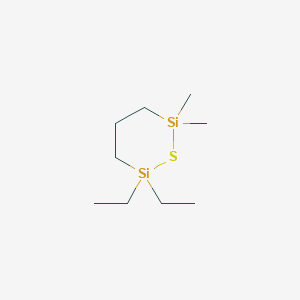 molecular formula C9H22SSi2 B14398890 2,2-Diethyl-6,6-dimethyl-1,2,6-thiadisilinane CAS No. 89588-52-3