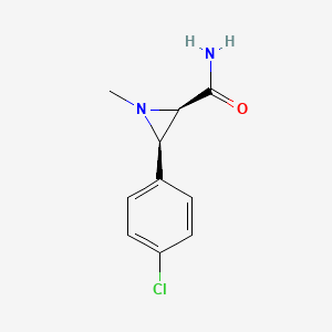 molecular formula C10H11ClN2O B14398893 (2R,3R)-3-(4-chlorophenyl)-1-methylaziridine-2-carboxamide CAS No. 88286-09-3